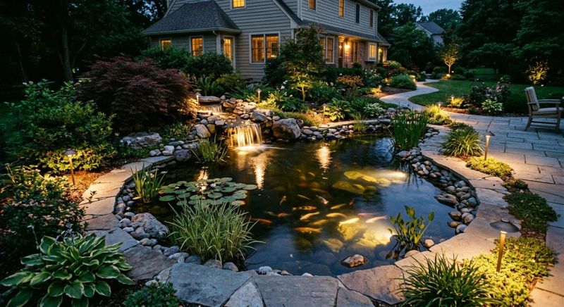 Pond Lighting Installation in Kansas City, KS